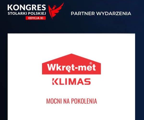 Klimas Wkręt-Met partnerem XI Kongresu Stolarki Polskiej