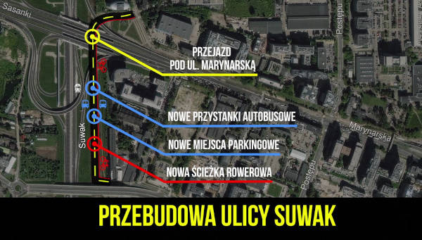Zielone światło dla przebudowy ul. Suwak w Warszawie
