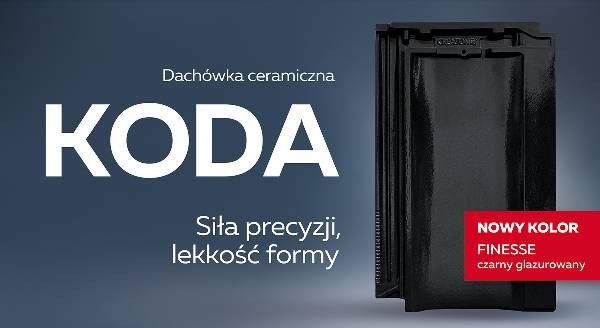 Dachówka ceramiczna KODA w nowym kolorze – FINESSE czarny glazurowany
